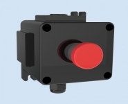 Control Station - ATEX - Emergency Stop - Red Mushroom Pushbutton (Pull) - Walsall LCP125-126