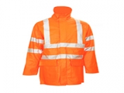 Flameking FK01 Orange High Visibility Flame Retardant Linesman Jacket - EN471 Class 3 