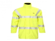 Flameking FK07 Hi-Vis Flame Resistant Anti-Static Arc Flash Yellow GORE-TEX FR235 Linesman Jacket 