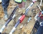 Digging Back And Locating A Service Cable Joint On The Mains Cables 