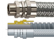FUSSB Flexicon Flexible Conduits - Galvanised Steel Stainless Steel Overbraid Flexible Conduit