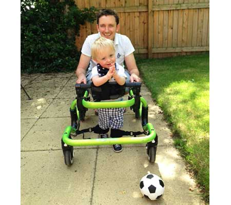 Noah Playing Football With Dad