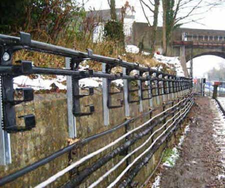 Ellis Patents Cable Hangers - Galvanised Steel J Type Rail Cable Hangers