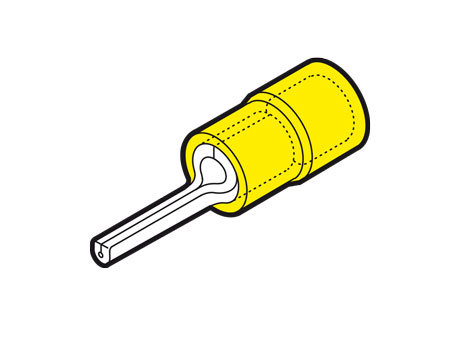 Cembre Pin Crimp Terminals, Yellow - GF-P