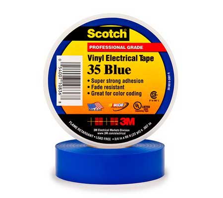 3M Scotch 35 Blue Vinyl Electrical Tape
