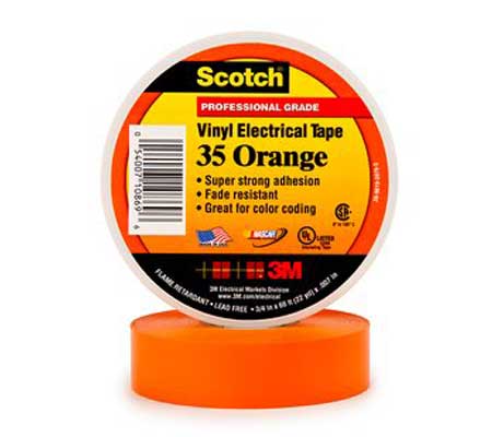 3M Scotch 35 Orange Vinyl Electrical Tape
