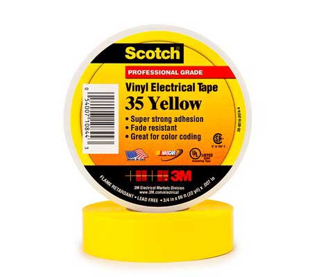 3M Scotch 35 Yellow Vinyl Electrical Tape