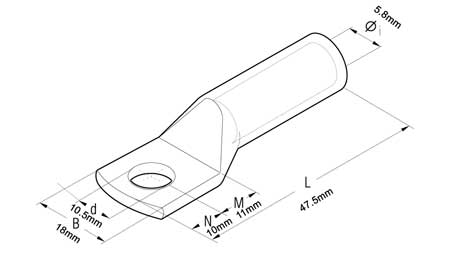 Cembre 2A3-M10 Cable Lug