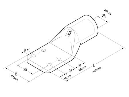 Cembre A4ESI Transformer Cable Lugs 800sqmm 11-33kV