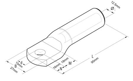 Cembre AA95-M14 Aluminium Cable Lug
