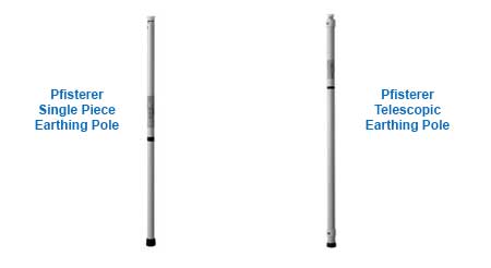 Pfisterer Earthing Poles - Single Piece & Telescopic