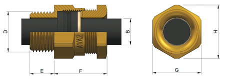 Prysmian Bicon KM409 Cable Gland Kit Dimensions