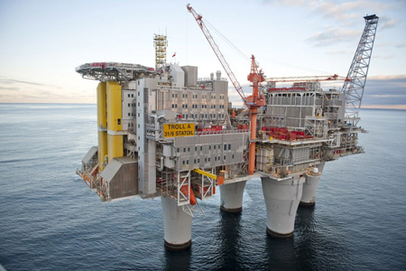 Pictured: Troll A Gas Platform Norway