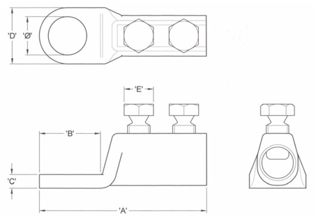 Sicame Hepsworth Mechanical Connectors Lugs Dimensions