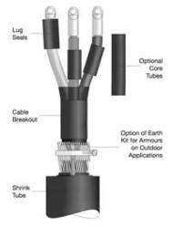 SPS 185-300-1000-3 Heat Shrink Cable Termination Kit