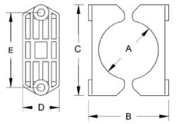 Afumex Cable Cleats, Low Smoke Zero Halogen - Bicon