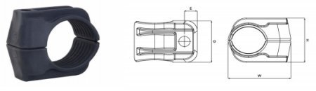 Ellis Patents LSF Zero Halogen Cleat - 1 Hole LSOH - 1F-15, 27-32mm