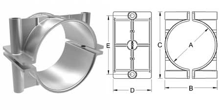 Prysmian Bicon 370BA10 Cable Cleat - Two Hole