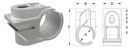 Prysmian Bicon 371AA06 Hook Cable Cleat - 371 Series