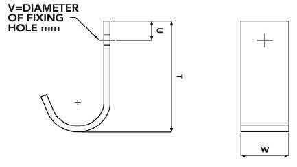 Ellis Patents SHA1 Cable Hook Dimensions