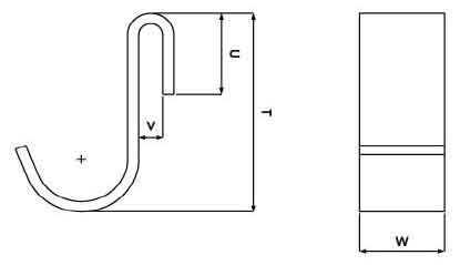 Ellis Patents SHC2 Cable Hook Dimensions