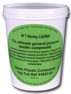 WT Henley 53653-09 Green Plastic Compound (142g Pack)