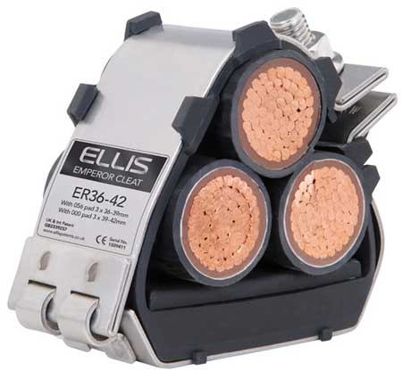 Ellis Patents ER36-42 Emperor Trefoil Stainless Steel Cable Cleat