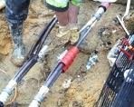 Digging Back And Locating A Service Cable Joint On The Mains Cables 